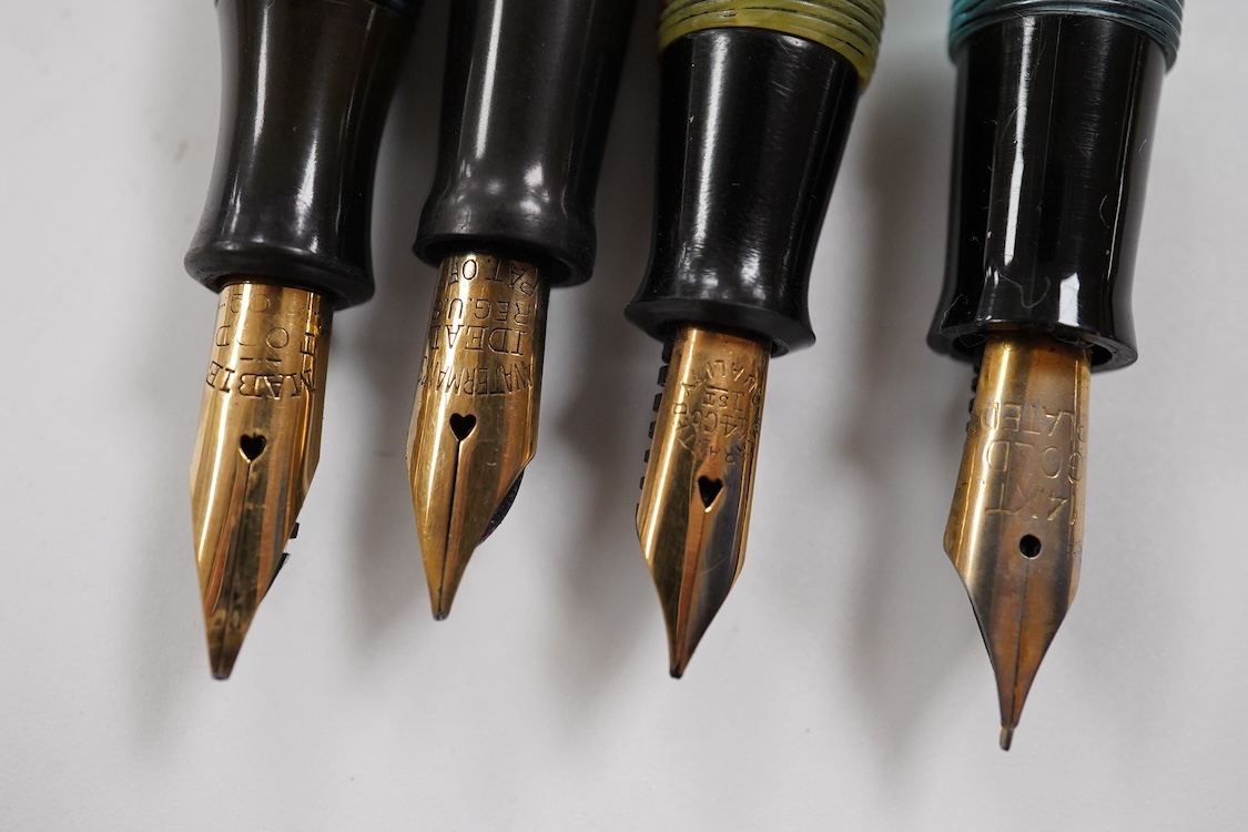 A collection of various fountain pens, various manufacturers (some incomplete, approx. 40)